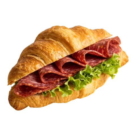 Szalámis croissant